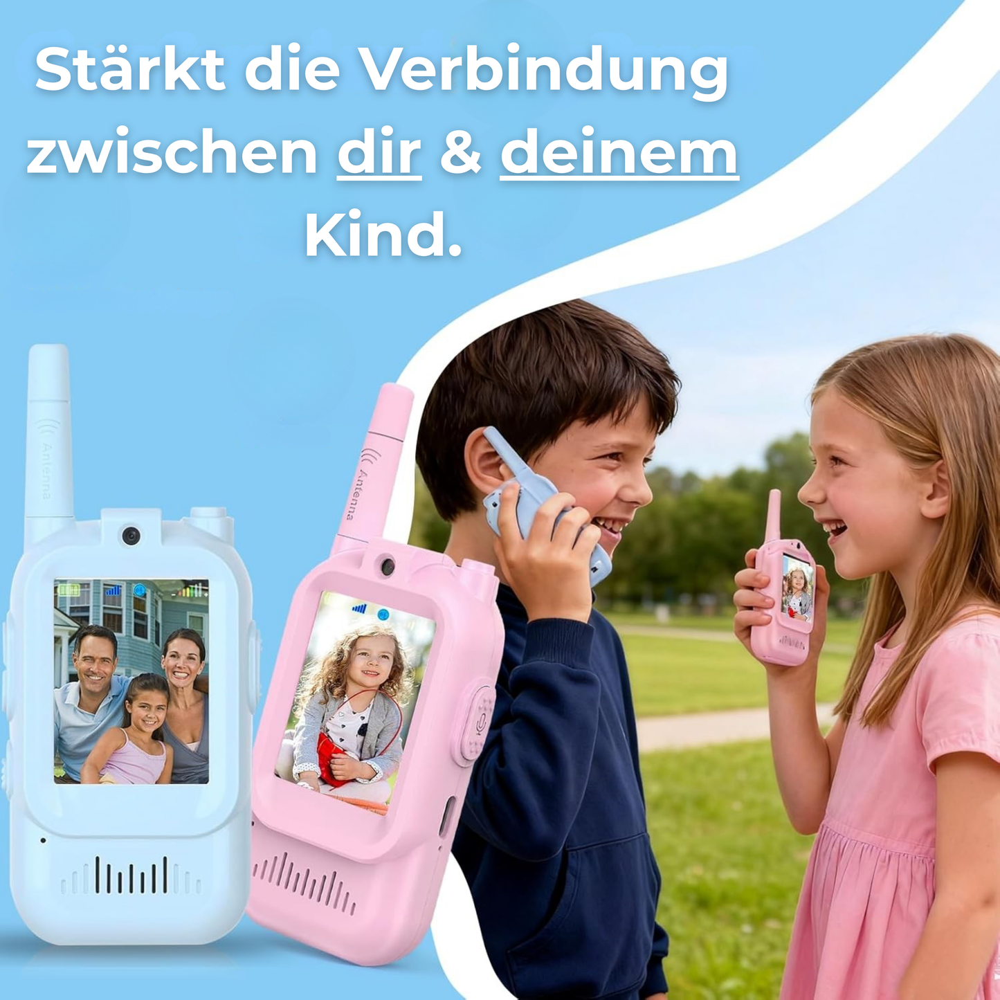 BuddyCam™ - Kinder-Walkie-Talkies, ohne Handy oder Internet