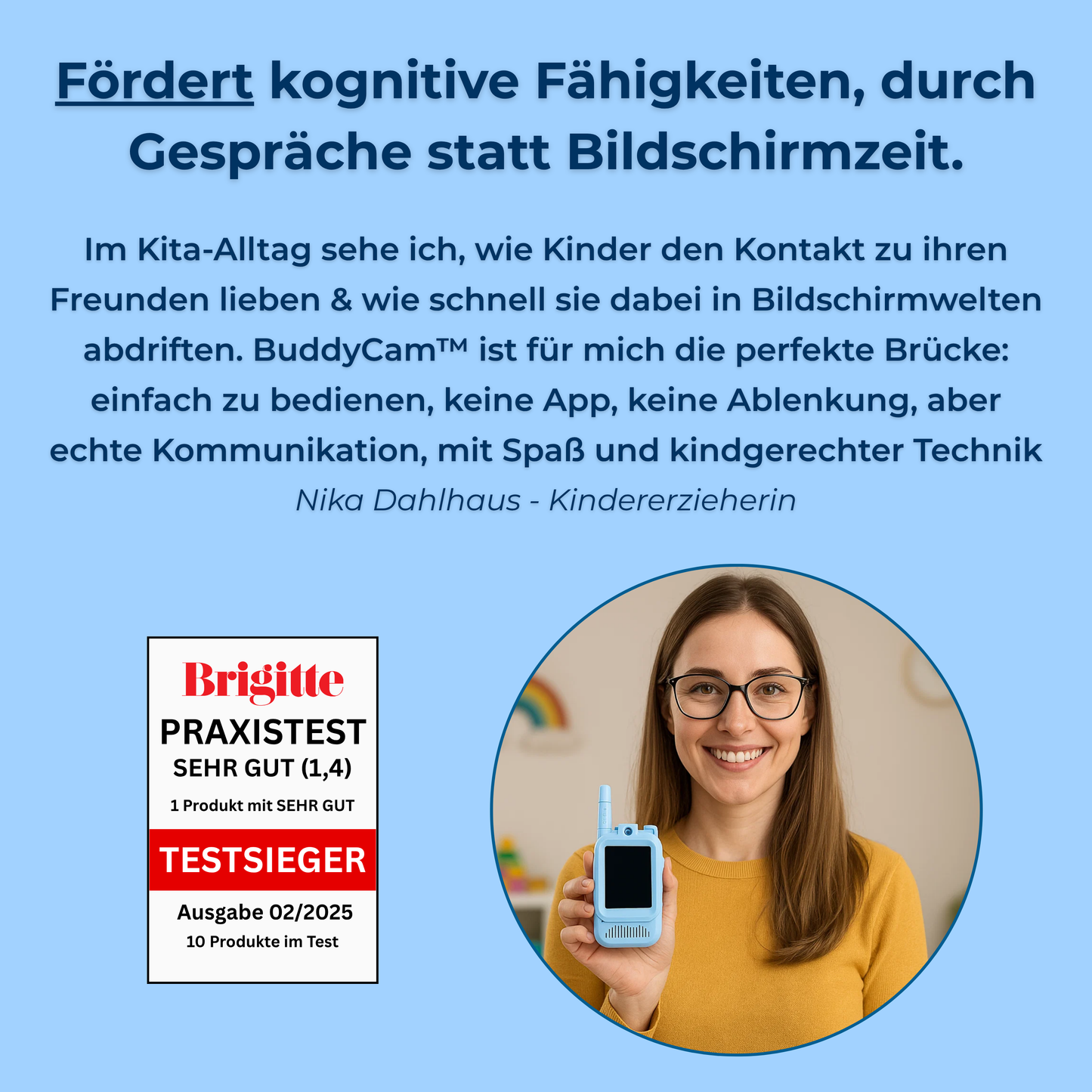 BuddyCam™ - Kinder-Walkie-Talkies, ohne Handy oder Internet